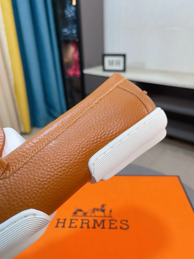 Men's shoes 💰458🌹🌹Niuli "HERMES" Hermès business leather shoes, original factory configuration, original imported cowhide upper + luxury hardware logo + fully imported original customized cowhide lining, sole: rubber wear-resistant outsole, difficult craftsmanship, original factory follow-up goods, 🔍🔍high quality code number: 38-44 45 can be customized